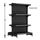 Gondola Centro 137 Fit Ate 4 Metros 1 Ponta Preto 36b Pe Cinza