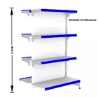 Gondola Centro 137 Fit Ate 4 Metros 2 Ponta Branco 40b Pe Azul