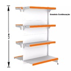 Gondola Centro 137 Fit Ate 4 Metros Branco 32 Bandeja Pe Lara