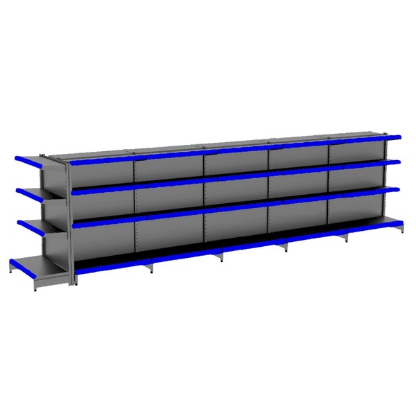 Gondola Centro 137 Fit Ate 5 Metros 1 Ponta Preto 44b Pe Azul