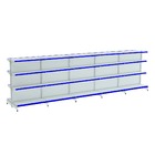 Gondola Centro 137 Fit Ate 5 Metros Branco 40 Bandeja Pe Azul