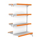 Gondola Centro 137 Fit Continuação Branco 8 Bandeja Pe Laranja