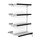 Gondola Centro 137 Fit Continuação Branco 8 Bandeja Pe Preto