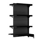 Gondola Centro 137 Fit Continuação Preto 8 Bandeja Pe Preto