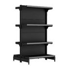 Gondola Centro 137 Fit Inicial Preto 8 Bandeja Pe Cinza