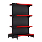 Gondola Centro 137 Fit Inicial Preto 8 Bandeja Pe Vermelho