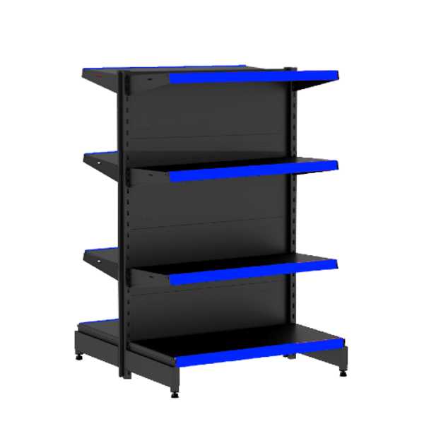 Gondola Centro 142 Amapa Flex Inicial Preto 8 Bandejas Pe Az