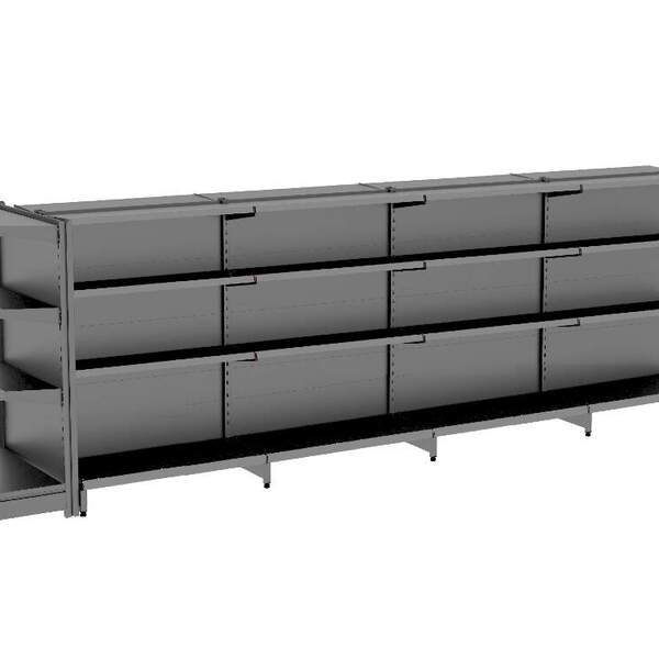 Gondola Centro 142 Amapa Flex Kit 4 Metros 1 Ponta Preto Spe