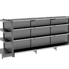 Gondola Centro 1,42m Amapa Flex Kit 3 Metros 1 Ponta Preto Co