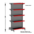 Gondola Centro 170 Amapa Flex Kit 2 Metros 1 Ponta Preto Pe V