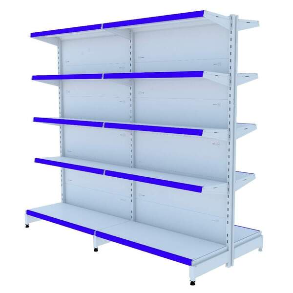 Gondola Centro 170 Amapa Flex Kit 2 Metros Branco Pe Azul - A