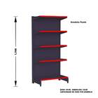 Gondola Centro 170 Amapa Flex Kit 4 Metros 1 Ponta Preto Pe V