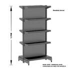 Gondola Centro 170 Amapa Flex Kit 4 Metros 2 Ponta Preto Spe