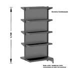 Gondola Centro 170 Amapa Flex Kit 4 Metros 2 Ponta Preto Spe