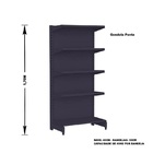 Gondola Centro 170 Amapa Flex Kit 5 Metros 1 Ponta Preto Spe