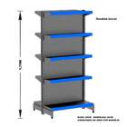 Gondola Centro 170 Amapa Flex Kit 8 Metros Preto Pe Az - Amapá