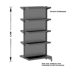 Gondola Centro 170 Amapa Flex Kit 9 Metros 1 Ponta Preto Spe