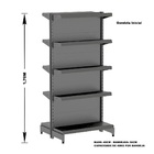 Gondola Centro 170 Amapa Flex Kit 9 Metros 1 Ponta Preto Spe