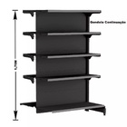 Gondola Centro 170 Fit Ate 2 Metros 2 Ponta Preto 30b Pe Cinza