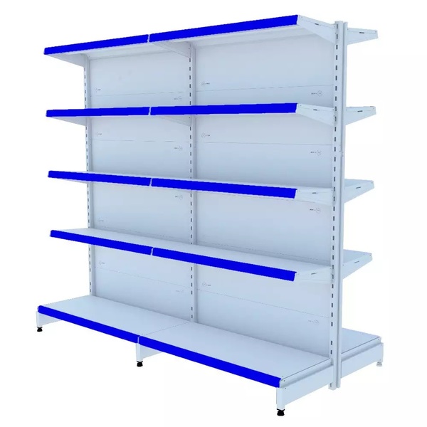 Gondola Centro 170 Fit Ate 2 Metros Branco 20 Bandeja Pe Azul