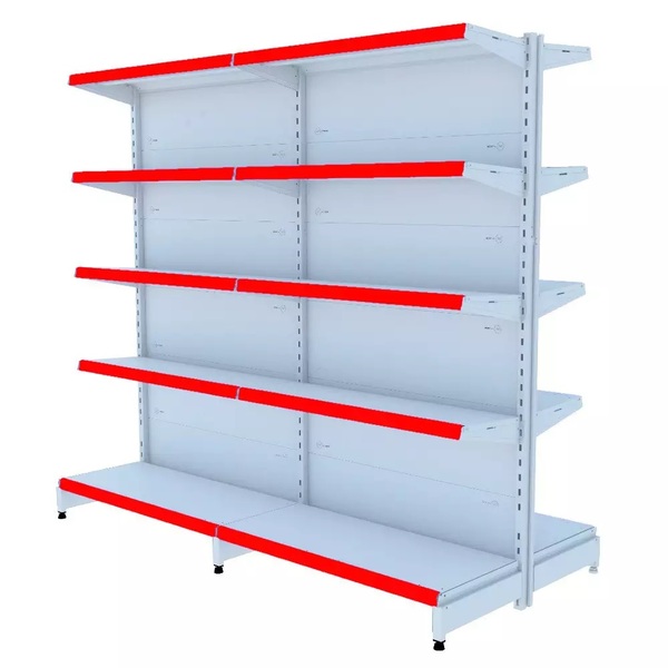 Gondola Centro 170 Fit Ate 2 Metros Branco 20 Bandeja Pe Verm