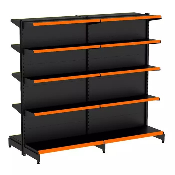 Gondola Centro 170 Fit Ate 2 Metros Preto 20 Bandeja Pe Laran