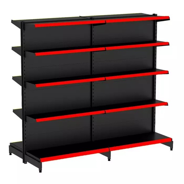 Gondola Centro 170 Fit Ate 2 Metros Preto 20 Bandeja Pe Verme