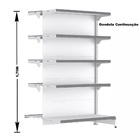 Gondola Centro 170 Fit Ate 3 Metros 2 Ponta Branco 40b Pe Cin