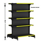 Gondola Centro 170 Fit Ate 4 Metros Preto 40 Bandeja Pe Amare