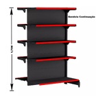 Gondola Centro 170 Fit Ate 4 Metros Preto 40 Bandeja Pe Verme