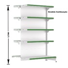 Gondola Centro 170 Fit Ate 5 Metros Branco 50 Bandeja Pe Verde