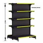 Gondola Centro 170 Fit Ate 6 Metros Preto 60 Bandeja Pe Amare