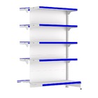 Gondola Centro 170 Fit Continuação Branco 10 Bandeja Pe Azul