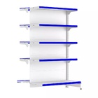 Gondola Centro 170 Fit Continuação Branco 10 Bandeja Pe Azul