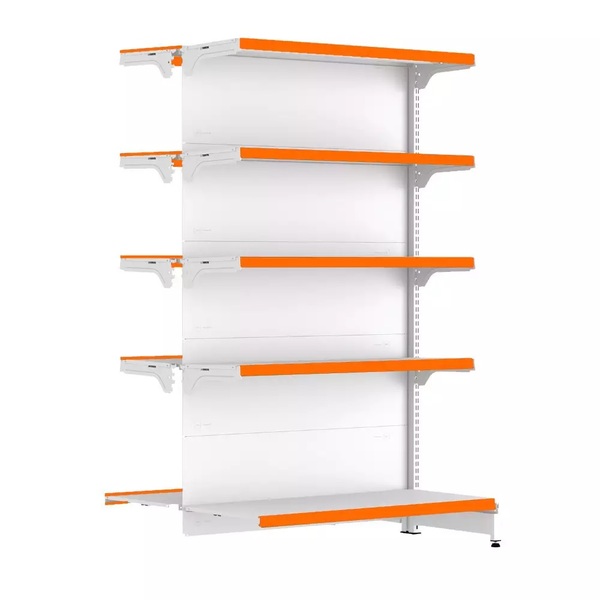 Gondola Centro 170 Fit Continuação Branco 10 Bandeja Pe Laran