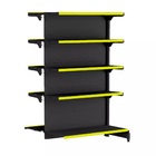 Gondola Centro 170 Fit Continuação Preto 10 Bandeja Pe Amarelo