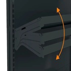 Gondola Centro 170 Fit Continuação Preto 10 Bandeja Pe Laranja