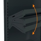 Gondola Centro 170 Fit Continuação Preto 10 Bandeja Pe Vermel