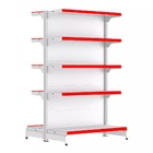 Gondola Centro 170 Fit Inicial Branco 10 Bandeja Pe Vermelho