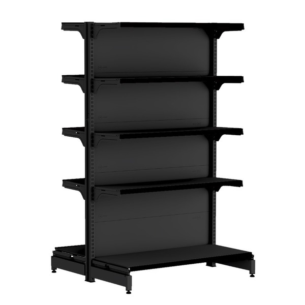 Gondola Centro 170 Fit Inicial Preto 10 Bandeja Pe Preto