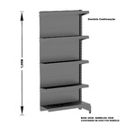 Gondola Parede 1,96m Amapá Flex Kit 2 Metros Preto Sem Porta