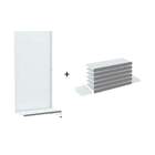 Gondola Parede 170 Amapa Flex Continua Branco 7 Band Pe Cinza