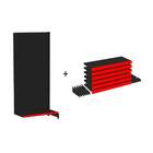 Gondola Parede 170 Amapa Flex Continua Preto 7 Band Pe Vermel