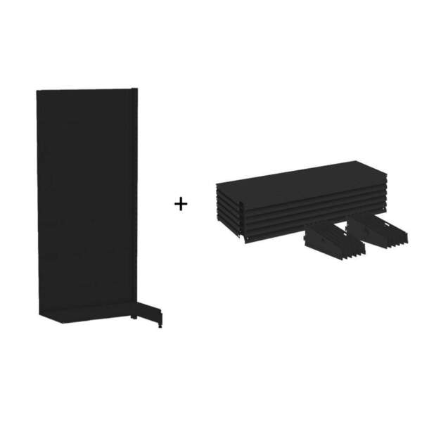 Gondola Parede 170 Amapa Flex Continua Preto 7 Band Spetiquet