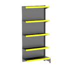 Gondola Parede 170 Amapa Flex Continuação Preto 5 Bandejas P