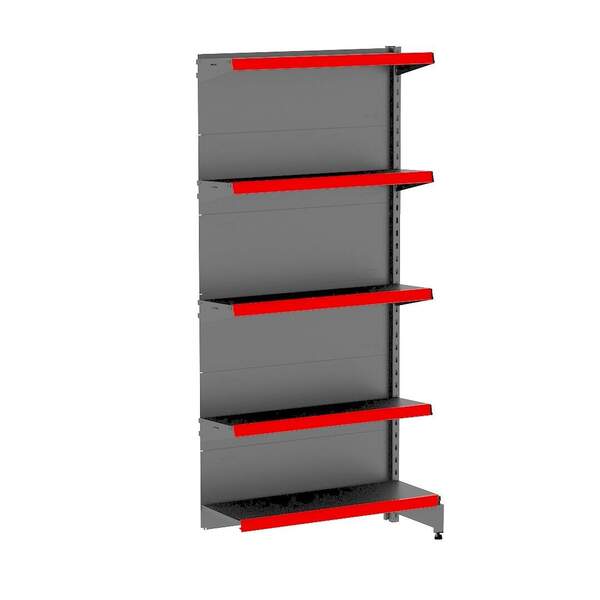 Gondola Parede 170 Amapa Flex Continuação Preto 5 Bandejas P