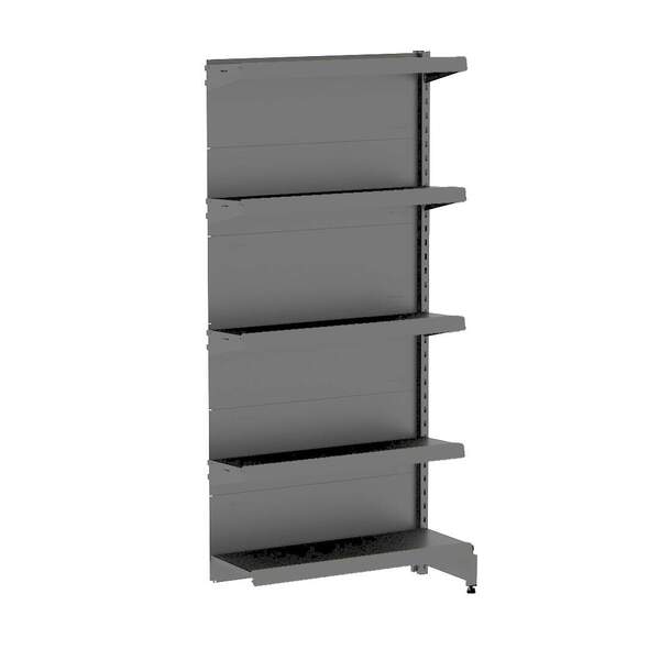 Gondola Parede 170 Amapa Flex Continuação Preto 5 Bandejas S