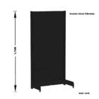 Gondola Parede 170 Amapa Flex Inicial Preto Sem Bandejas - Am