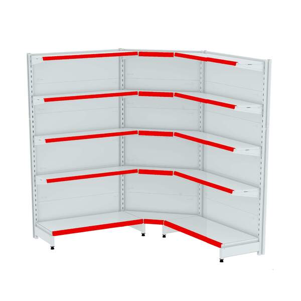 Gondola Parede 170 Amapa Flex Kit 2 Metros 1 Canto Branco Pe