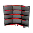 Gondola Parede 170 Amapa Flex Kit 2 Metros 1 Canto Preto Pe V